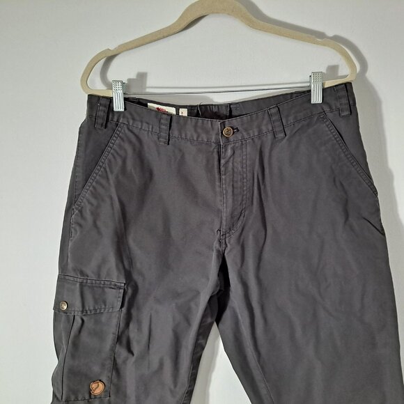 Men's Fjallraven Ovik Trousers Dark Grey - Picture 2 of 14